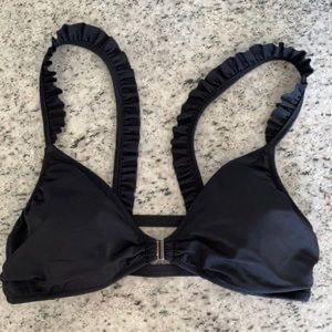 VS Black Ruffle Bikini Top